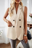 Devine Double-Breasted Sleeveless Blazer