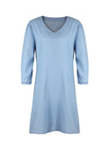 Full Size V-Neck Half Sleeve Dress