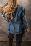 Pocketed Long Sleeve Denim Jacket