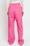 Le Lis High Waisted Wide Leg Cargo Pants with Pockets