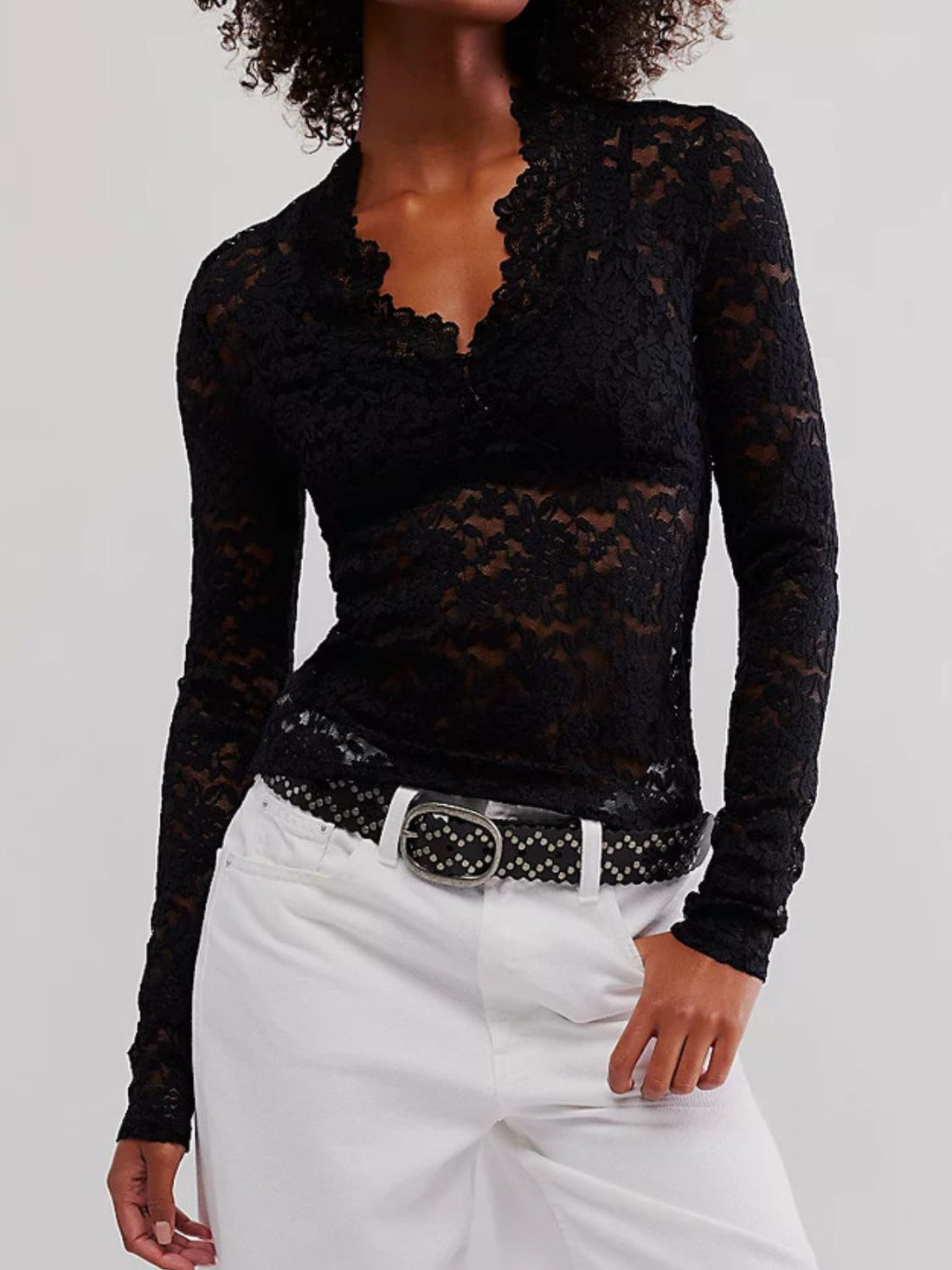 Lace V-Neck Top - Elysian Style for Effortless Elegance