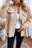 Plaid Collared Neck Button Down Jacket