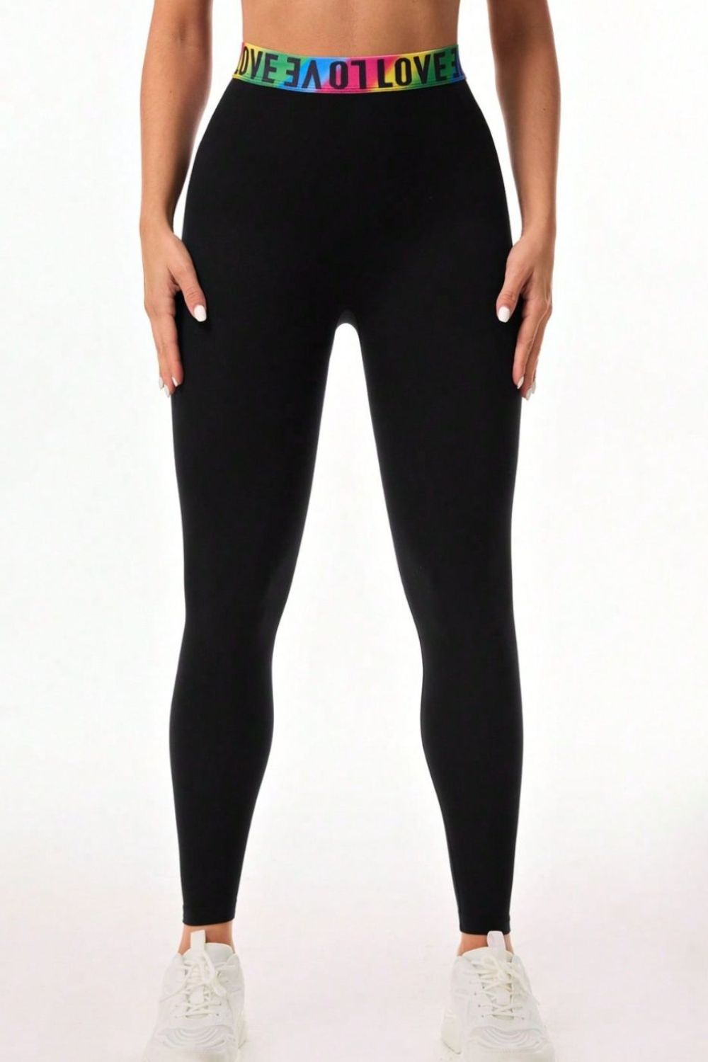 Luxe High-Waist Leggings - Signature Script Design