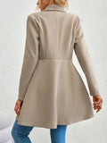 Regal Elegance Collared Button-Up Coat