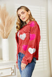 Heart Sequin Dropped Shoulder Jacket