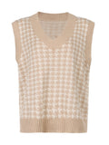 Houndstooth V-Neck Sweater Vest