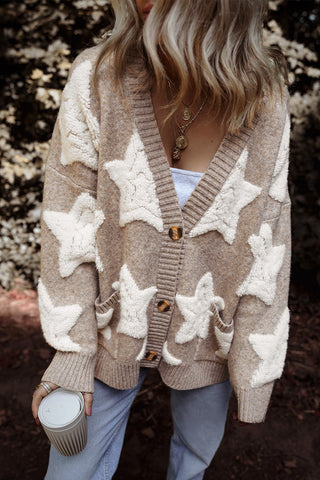 Celestial Elegance Button-Up Cardigan