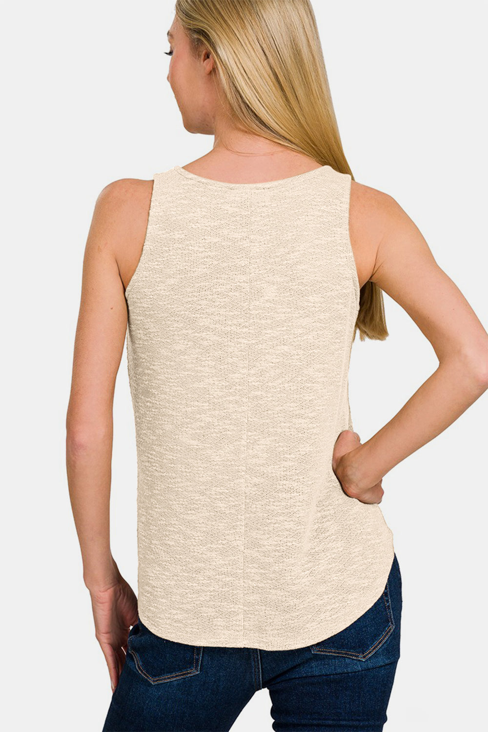 Luxe V-Neck Tank Top - Elysian Hem Design