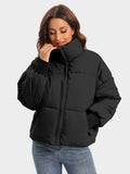 Opulent Elegance Zip-Up Turtleneck Winter Coat