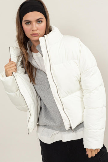 Luxe Quilted Puffer Jacket - Opulent Drawstring Outerwear