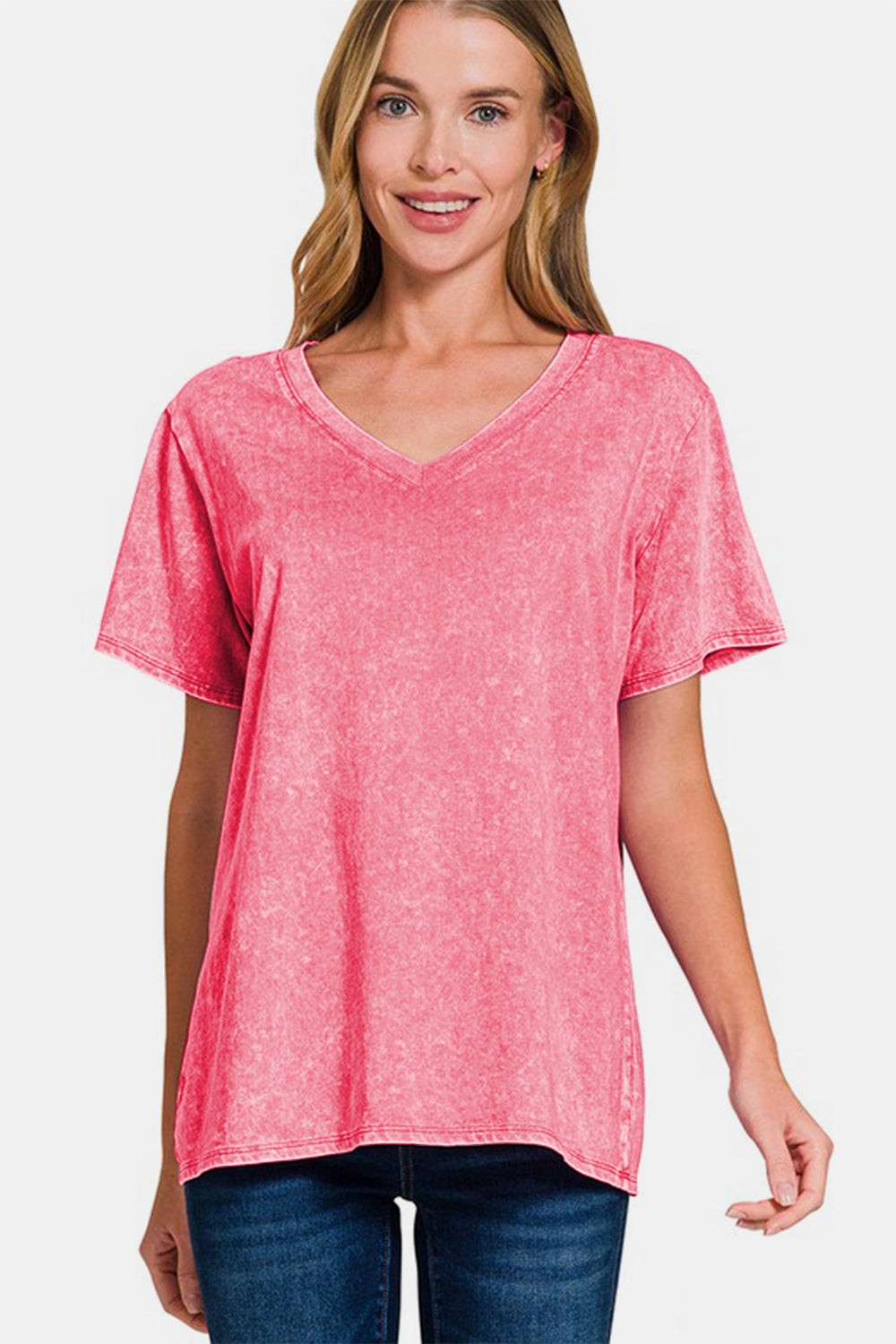 Elysian Luxe V-Neck Tee - Stylish Womens Top