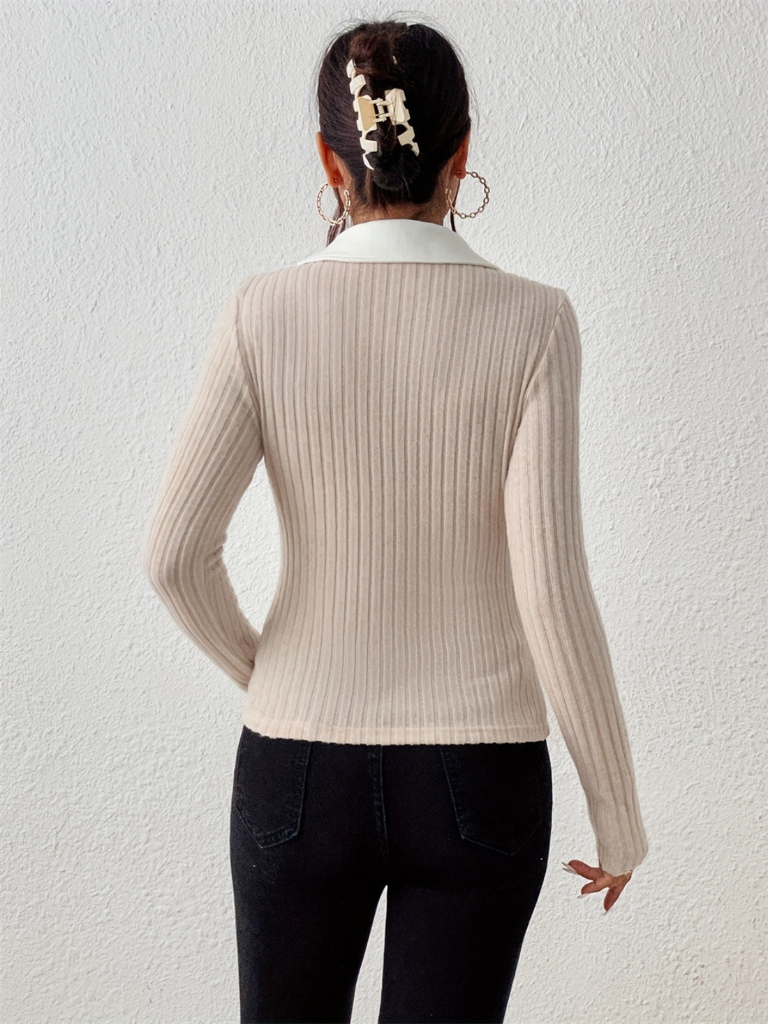 Elegant Long Sleeve Blouse - Elysian Style Top