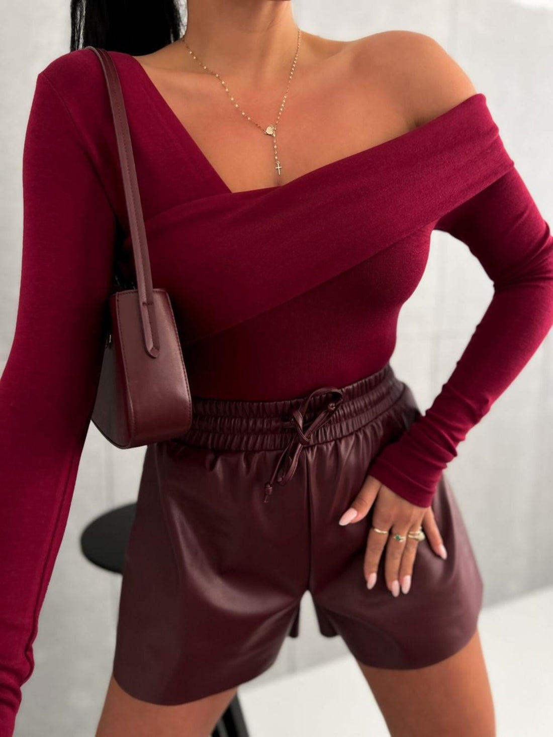 Asymmetrical One-Shoulder Luxe Top - Elegant Womens Fashion Top