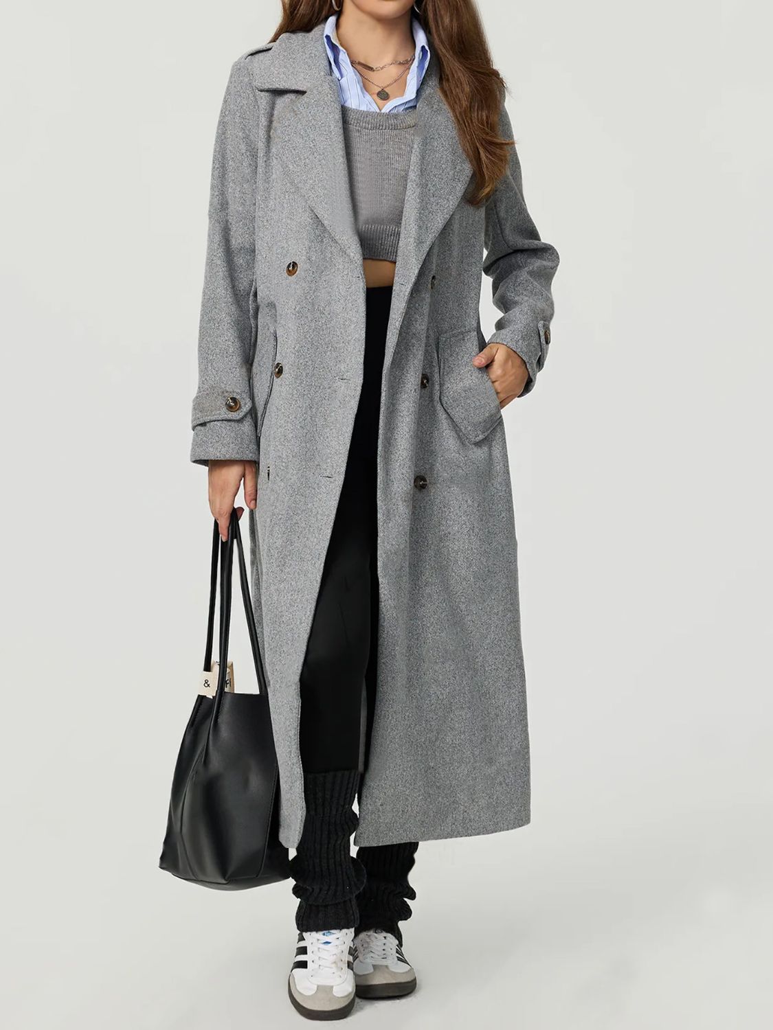 Longline Collared Coat - Regal Elegant Outerwear