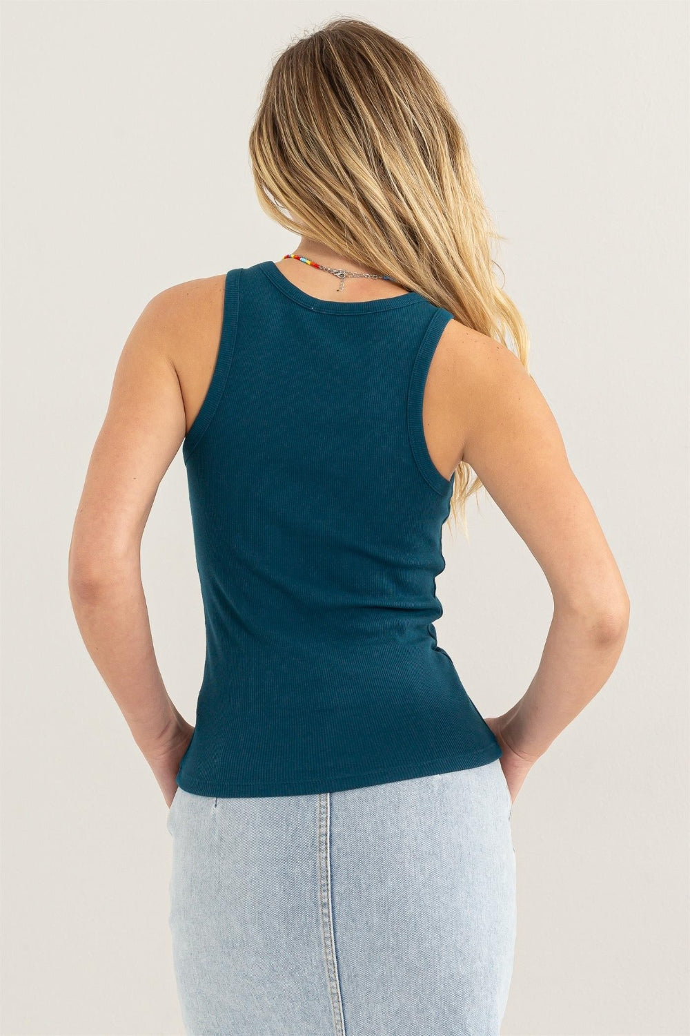 Luxe Ribbed Round Neck Tank - Elysian Stylish Essential Top