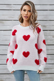 Angel Wings Heart Round Neck Long Sleeve Sweater