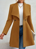 Regal Elegance Collared Button-Up Coat