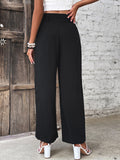 Perfee Ruched High Waist Straight Leg Pants