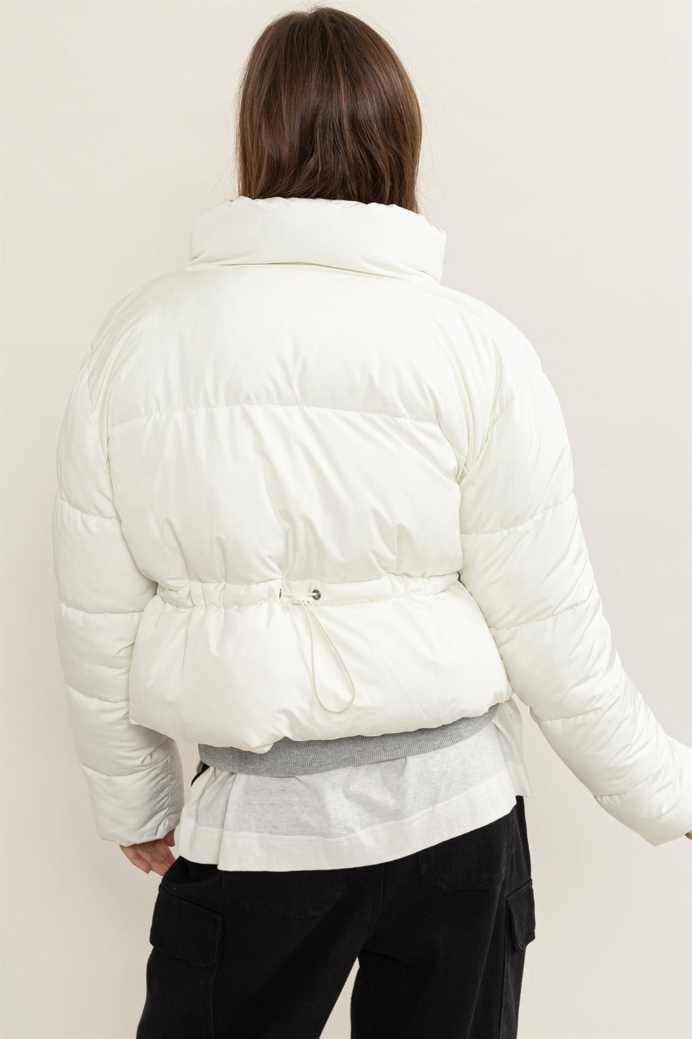 Luxe Quilted Puffer Jacket - Opulent Drawstring Outerwear