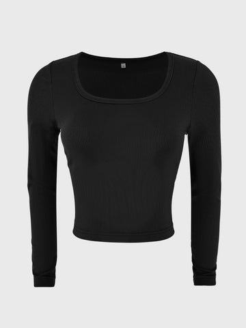 Long Sleeve Tee - Elegant Embrace Top