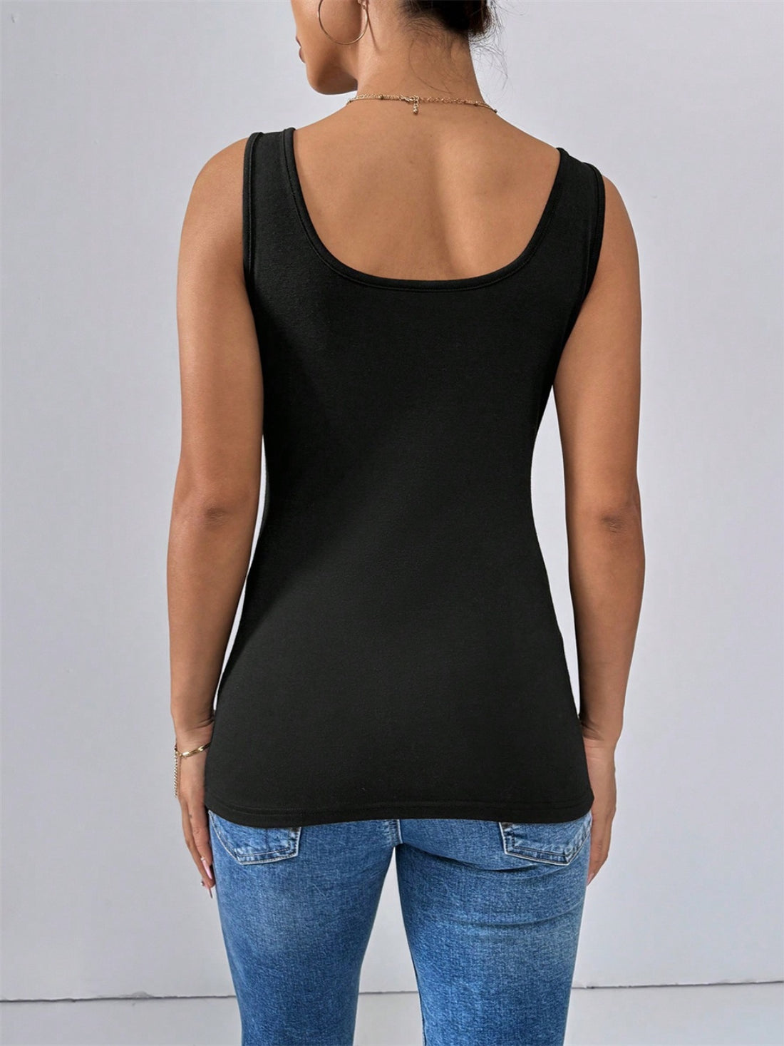 Elegant Wide Strap Tank Top - Opulent Style